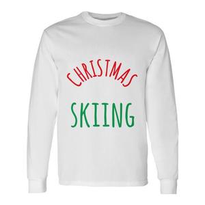 Camiseta de manga larga para esquiar en Navidad, conjunto de pijama a juego para la familia - Product Image 1