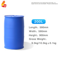Fûts en plastique HDPE bleu de 200 litres