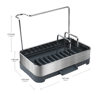 Organisateur de cuisine Outils de nettoyage Rangement Éponge Porte-brosse Organisateur d'évier de cuisine en acier inoxydable Évier Caddy Porte-éponge
