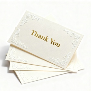 Cartes en papier cartonné blanc en gros avec impression de logo – Merci pour votre commande - Product Image 2