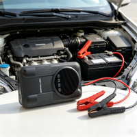 Démarreur de voiture portable, booster de batterie d'urgence 12V avec pinces pour le démarrage des véhicules