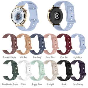 Nueva Correa <span class=keywords><strong>de</strong></span> Reloj <span class=keywords><strong>de</strong></span> Silicona con Grabado Láser Floral, Compatible con Relojes Huawei GT4/5, <span class=keywords><strong>Samsung</strong></span> y Garmin (18/20/22 mm) - Product Image 1