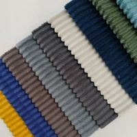 Tissu en velours côtelé 100 % polyester tricoté, nouveau design à rayures, pour la décoration de canapés et de rideaux, vente en gros