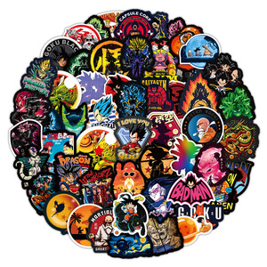 100 cái/túi thiết kế mới Anime dbz có thể tháo rời vinyl dán cho Skateboard điện thoại máy tính xách tay trang trí - Product Image 1