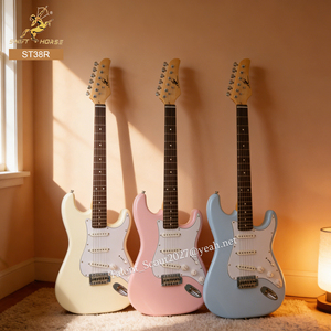 Guitarra eléctrica OEM ST de alta calidad Paulownia Cuerpo de madera SSH Pastillas Guitarras baratas al por mayor para adultos - Product Image 2