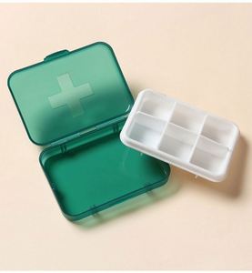 JH Medibox - Organisateur de pilules de voyage - Boîte à médicaments portable à 7 compartiments - Boîte à médicaments en PP - Étanche - Utilisation quotidienne - Petite boîte - Product Image 1