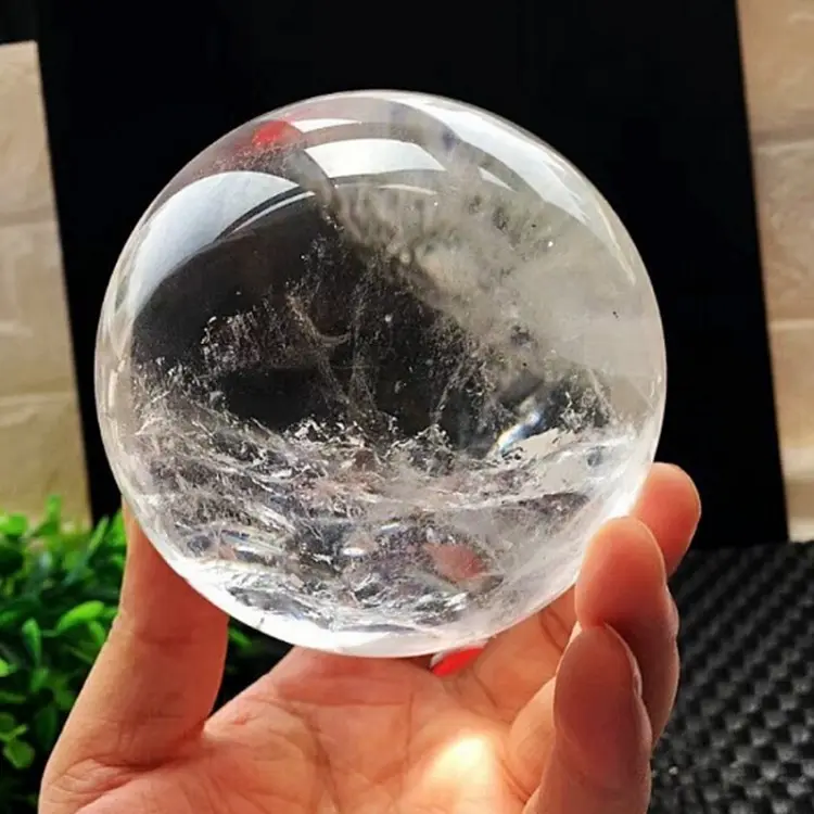 Natural rock white quartz sphere crystal ball wholesale crystal craft gifts