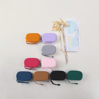Pochette cosmétique en silicone couleur macaron, pochette de voyage portable en silicone avec fermeture éclair, pochette organisatrice en silicone personnalisable avec logo pour écouteurs et clés