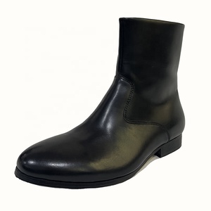 Nuevos zapatos de moda con cremallera para hombre, cálidos, antideslizantes, <span class=keywords><strong>generales</strong></span>, Botines de cuero medio, suela plana para mujer - Product Image 4