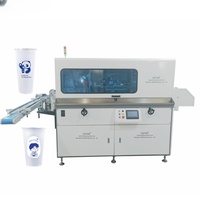 Marca Dstar, máquina de serigrafía UV rotativa automática, impresora de pantalla cilíndrica de un solo color