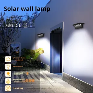 ไฟติดผนังโซลาร์เซลล์ LED สำหรับภายนอกอาคาร พร้อม RGB กันน้ำ IP65 ปรับความสว่างได้ ใช้แบตเตอรี่ในตัว ใช้ไฟ DC สำหรับสวนและลานบ้าน - Product Image 2