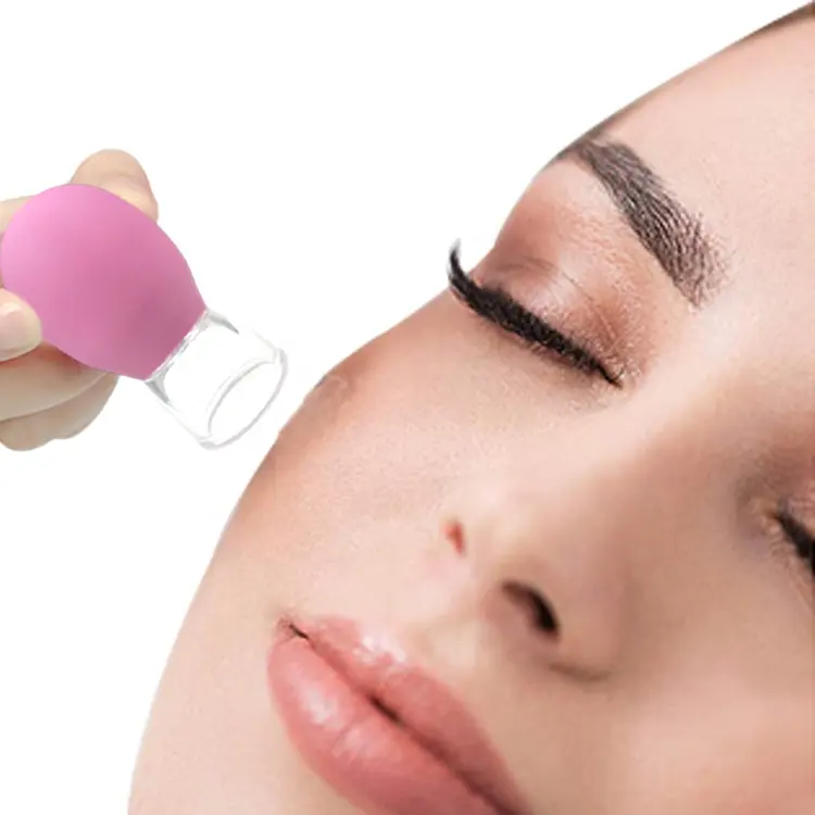 Wholesale 4 PCS Face Cupping Therapy Massage Set Glass Silicone Face Cupping Set