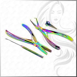 Pince à perles en microbilles en acier inoxydable de qualité supérieure Outil de perles à pointe plate pour extensions de cheveux - Product Image 4