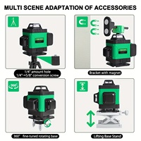 Niveau Laser Industriel Vert 4D 16 Lignes Multifonctionnel Grade DIY 360
