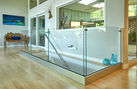 YL Nouveau produit Support en verre trempé de 12 mm pour garde-corps intérieur et extérieur