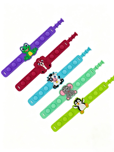 Bracelet en silicone anti-stress pour enfants avec animaux de dessin animé, logo personnalisé, cadeaux promotionnels, jouet anti-stress - Product Image 2