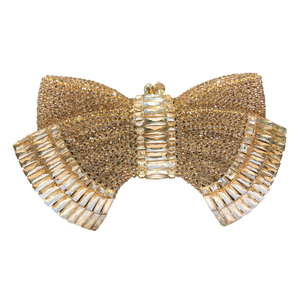 Sweet Bowknot-shaped Crystal Diamond Evening Purse Cute Women Chain Shoulder Bag for Cocktail Banquet - Product Image 2
