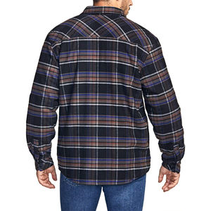 Men's Long Sleeve Vintage Mens Polar <strong>Fleece</strong> Flannel <strong>Shirt</strong> Jacket Fitted Plaid Heavy <strong>Lined</strong> Flannel <strong>Shirt</strong> Jacket for Men - Product Image 4