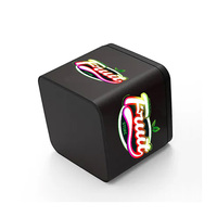 Boîte d'emballage de tabac carrée noire en PP de qualité supérieure personnalisée petit seau en plastique PP IML inviolable avec couvercle