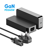 Adaptateur d'alimentation GaN 48V5A 240W PD3.1 avec câble USB C détachable pour haut-parleur Amplier Battery Packs Humanoid Robot