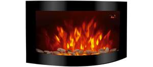 <span class=keywords><strong>Chimenea</strong></span> Eléctrica de Pared con Frente de Vidrio Curvo de 35 Pulgadas, Decoración de Llamas LED con Piedras, con Retroiluminación LED - Product Image 6