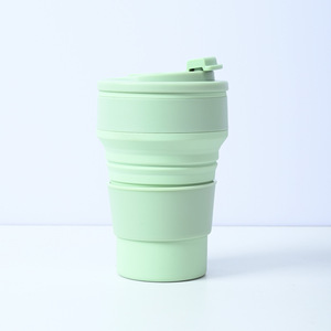 Silicone Water Sports Bottle Telescopic Compression Travel <strong>Collapsible</strong> High Temperature Resistant Outdoor <strong>Cup</strong> 350ml - Product Image 3