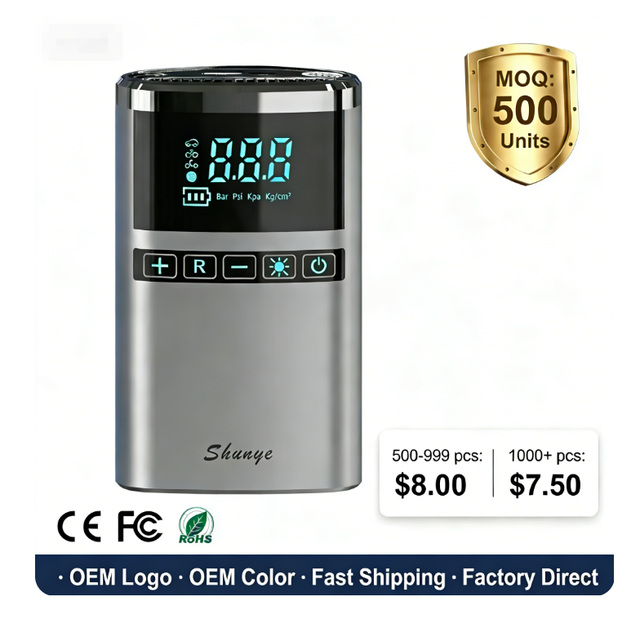 Oem Rechargeable High Pressure Tire Inflator for Basketball and Motorcycle With Usb Charging Digital Display Portable