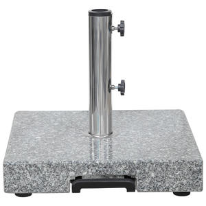 Support de <span class=keywords><strong>parasol</strong></span> robuste de style nouveau, base en granit avec tube en acier inoxydable pour poteau de 38 à 48 mm de diamètre - Product Image 3
