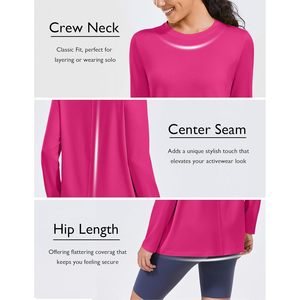 Camiseta Deportiva de Manga Larga para Mujer FOXA, Secado Rápido, UPF 40+, Corte Holgado para Correr, Gimnasio y Senderismo - Product Image 5