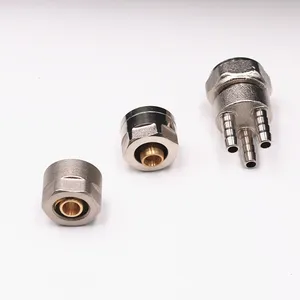 Adaptor Fitting Kompresi Kuningan Euroconus Berlapis Krom Nikel untuk Sambungan Pipa PEX