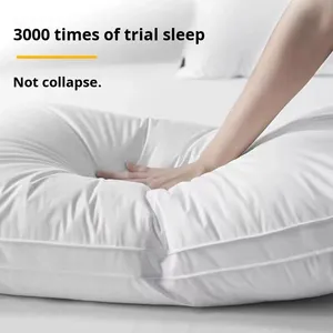 <span class=keywords><strong>Oreiller</strong></span> <span class=keywords><strong>de</strong></span> luxe européen et américain cinq étoiles, garnissage en coton blanc, microfibre <span class=keywords><strong>de</strong></span> duvet d'oie, protection du cou, pour adultes, usage domestique - Product Image 4