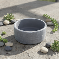 Pot de fleurs d'extérieur économique en ciment durable avec design moderne pour jardinage et serres