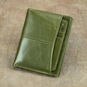 AndoBag Genuine Cow Leather <b>Wallet</b> for Men Vintage Short <b>Wallets</b> Waxed Cowhide Card Holder Man Purse - Product Image 2