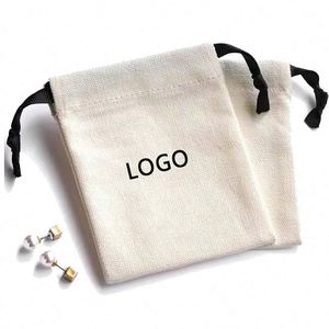 Grands sacs en lin avec cordon de serrage, sacs d'emballage en lin, sacs cadeaux personnalisés écologiques avec cordon de serrage - Product Image 1