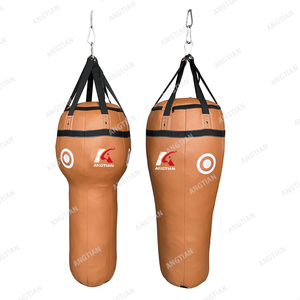 <span class=keywords><strong>Sac</strong></span> de Frappe Uppercut Cuir OEM Usine Kickboxing Muay Thai / Sacs de <span class=keywords><strong>Boxe</strong></span> Lourds Noir Mat - Product Image 2