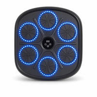 Machine de boxe musicale murale intelligente pour adultes, cible de frappe électronique ABS+PU 9 vitesses, sans impact, pour la maison, la gym, le fitness et le soulagement du stress