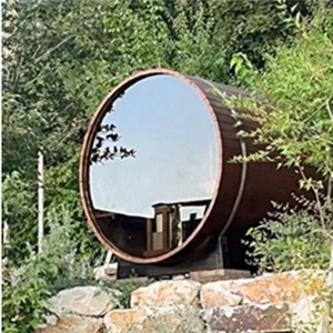 Sauna de Exterior de Lujo con Vista Ultra Clara para 4 Personas, para Uso en <span class=keywords><strong>Terraza</strong></span>, con <span class=keywords><strong>Estufa</strong></span> - Product Image 1