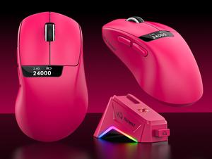 Ratón inalámbrico para juegos Wolf A7 ligero PAW3311 <span class=keywords><strong>de</strong></span> tres modos con pantalla y base <span class=keywords><strong>de</strong></span> carga RGB, ratón personalizado - Product Image 5
