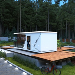 Không thấm nước cách âm prefab container nhà phẳng gói mô-đun nhà văn phòng nhỏ nhà ngoài trời táo cabin vườn Văn phòng Pod - Product Image 3