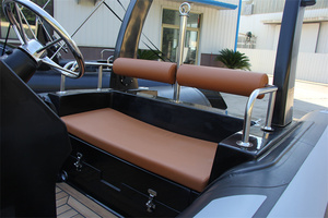 ZHENBO Bateau pneumatique semi-rigide de luxe personnalisé à coque en fibre de verre RIB480D 16 pieds Bateau de patrouille à grande vitesse Tube en Hypalon/PVC Plongeur - Product Image 4