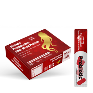OEM/ODM Ginseng Rhizoma Polygonati, Peptide de sang de cerf, Probiotique, Poudre lyophilisée, Complément alimentaire pour soutenir l'immunité - Product Image 1
