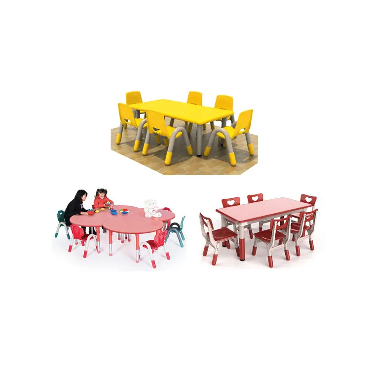 Guangzhou fabrika ucuz çocuk kreş okul mobilyası, ucuz masa ve sandalyeler, çocuk masa ve sandalyeler