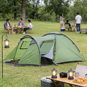 Carpa Familiar Ligera para Acampar y Viajar al Aire Libre, Carpa Impermeable Portátil para 3 Personas con Porche Delantero - Product Image 2