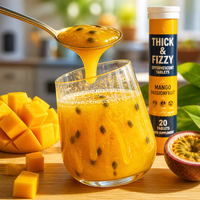 Comprimés effervescents OEM épaissis pour boisson gazeuse, saveur mangue-passion, substitut de repas riche en fibres, santé intestinale