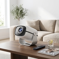 Mini projecteur LED 180 °   Support rotatif, système intelligent Android, résolution maximale 1080p, WiFi avec télécommande