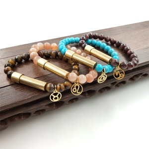 كريستال فريد شفاء نية سر رسالة سوار ، زودياك تسجيل الرغبات سوار ، تعويذة مطرز أساور معبأة مع بطاقة - Product Image 4