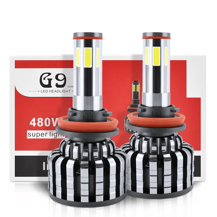 2020 производитель высокое яркий 480w 12000lm G9 H11 H7 H4 светодио дный фар 6000 К автоматическая система освещения