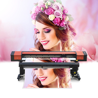 Impresora de inyección de tinta ecológica solvente, máquina de impresión de gran formato para banner flexible de vinilo, 1,6 m, 1,8 m, 3,2 m