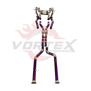 Sistema de escape de titanio Vortex Racing Performance compatible con G80 M3 G82 M4 Valvetronic Catback, silenciador con calefacción, color púrpura. - Product Image 4