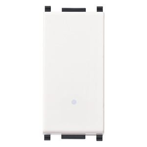 Quid 10AX White Impulse Relay <b>Button</b> 5.1x2.8x6.7cm <b>Push</b> <b>Button</b> <b>Switches</b> - Product Image 1